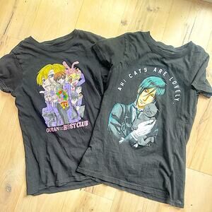 Anime Bundle of 2 T-shirts Small Crew neck black Casual Funimation